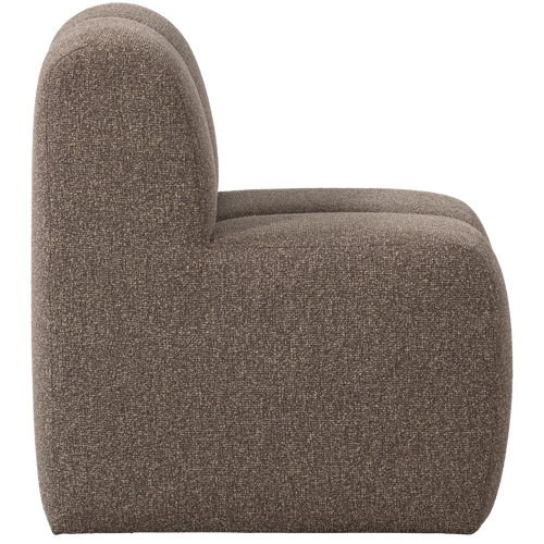 WOOOD eetbankje 84cm met rugleuning Mojo - Bouclé - Bruin Melange - vtwonen shop