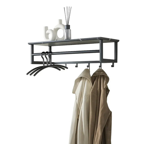 Ylumen Kapstok Tenaro - B 80 cm H 24 cm - marmer zwart