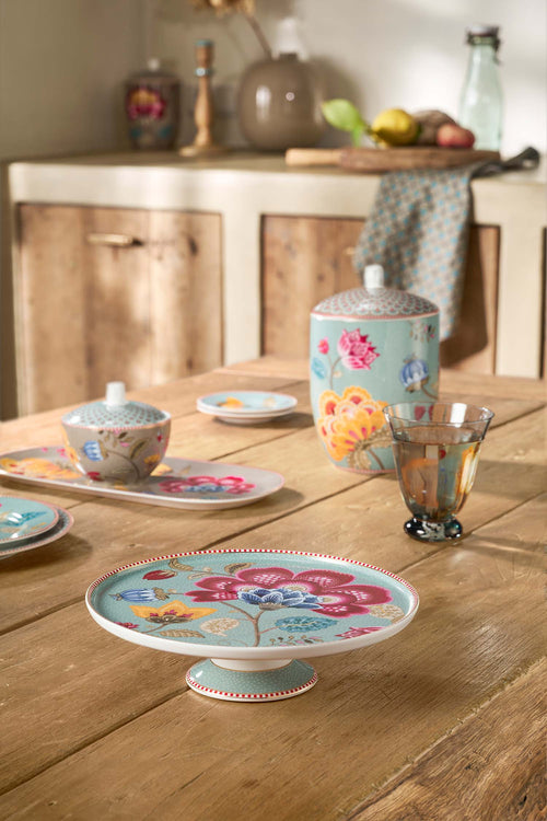 Pip Studio Serveerschaal - Blooming Tales - Lichtblauw - 7cm