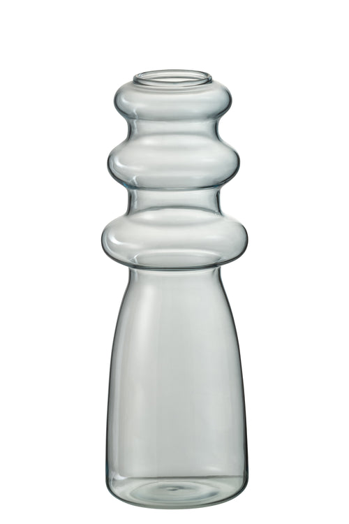 J-Line vaas Luna - glas - blauw - large - 21 cm hoog - vtwonen shop