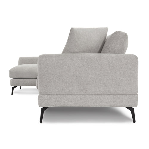Furnhouse chaise longue bank links Maggie - Grijs - Stof - 95x290x90