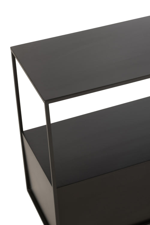 J-Line bijzettafel Rechthoek - metaal - zwart