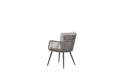 Linares dining fauteuil - carbon black - taupe - desert sand