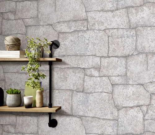 Erismann behang steen warm beige - 53 cm x 10.05 m - 661450 - vtwonen shop