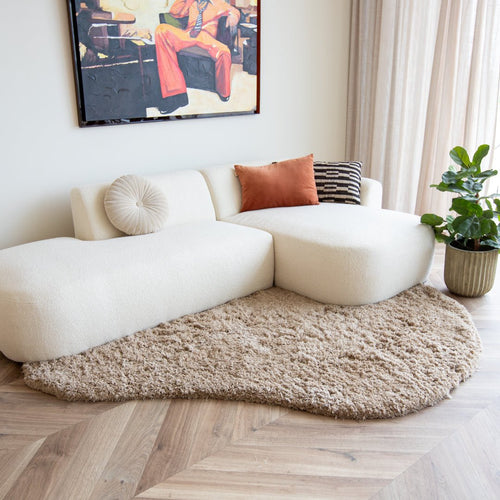 Interieur05 vloerkleed Pilo - hoogpolig - taupe - 240 x 340 cm