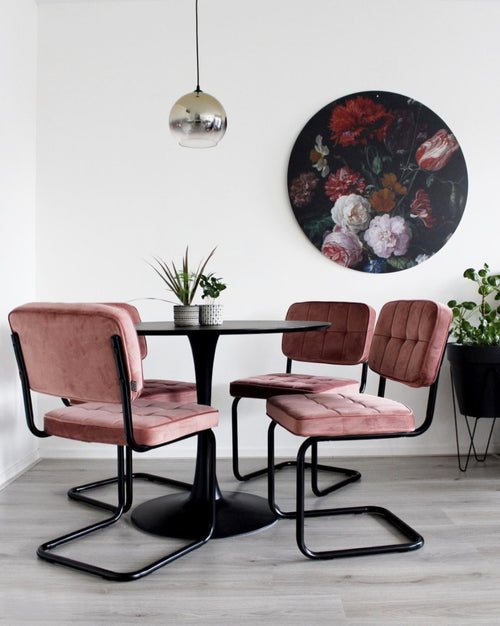 Kick buisframe stoel Ivy - Zwart