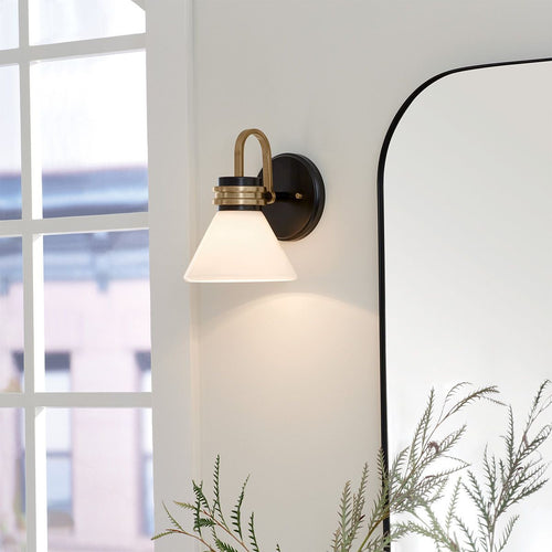Badezimmer-Wandleuchte Classic Schwarz, Champagner Bronze 3000K IP44 1x G9