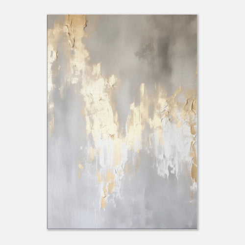 Artfulprints Canvas Abstract – Golden touch canvas - 40x60 cm - Grijs