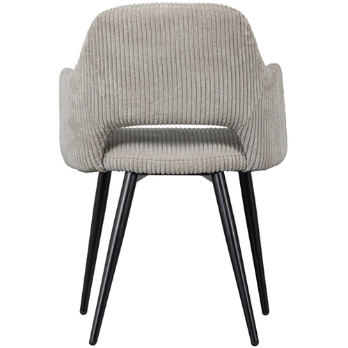 WOOOD eetkamerstoelen Ferdy - Polyester - Pearl - Set van 2 - vtwonen shop