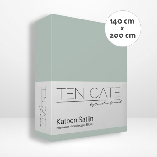 Ten Cate hoeslaken - 100% katoensatijn - 140x200 - mint