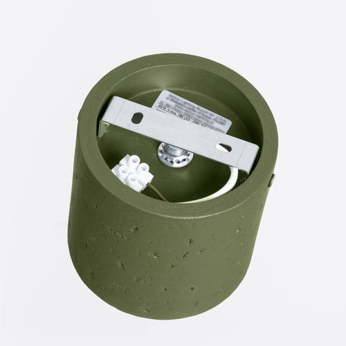 Sollux Lighting Plafondlamp ORBIS beton olijfgroen - 10x10x10cm