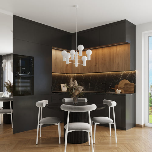 Sollux Lighting Kroonluchter HALO 6 wit - 64x64x230cm
