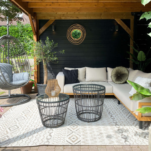Mrcarpet buitenkleed Asti - wit/aand/antraciet - 200 x 290cm