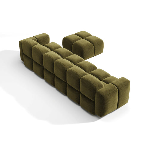 Premium Interiors - Modulaire bank MOSS - fluweel met structuur  258cm