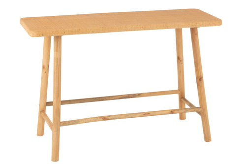J-Line console Rechthoek - riet/sparhout - naturel - vtwonen shop