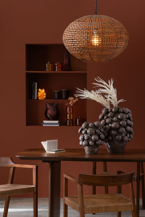 J-Line hanglamp - riet/metaal - naturel - vtwonen shop