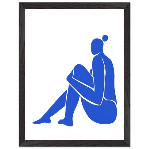 Artfulprints Poster met Lijst Matisse – The blue feminine flow   - 30x40 cm - Blauw