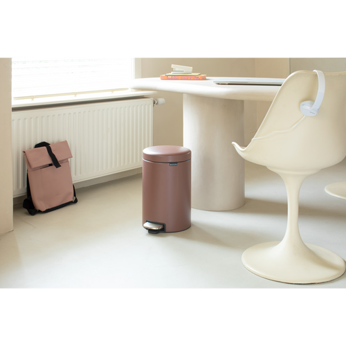 Brabantia NewIcon Pedaalemmer, 12 liter, kunststof binnenemmer - Satin Taupe