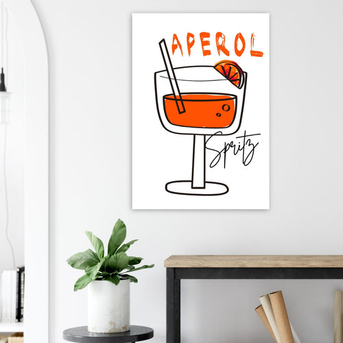 Artfulprints  Aperol Spritz - Minimalistic   poster 30x40 cm - vtwonen shop