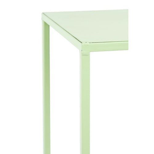 Mica Decorations Quinty Bijzettafel - Set van 3 - L30 x B30 x H70 cm - IJzer - Lichtgroen