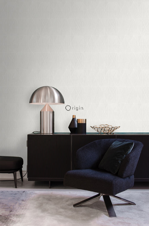 Origin Wallcoverings behang grafische vorm gebroken wit - 53 cm x 10,05 m - 347212 - vtwonen shop