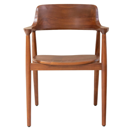 DÉJA Living Tuinstoel Luca - Walnoot Hout - Set van 2