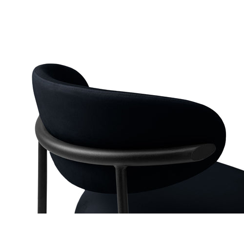 Set van 2 fluwelen stoelen Nina flueel zwart - 52x55x78cm