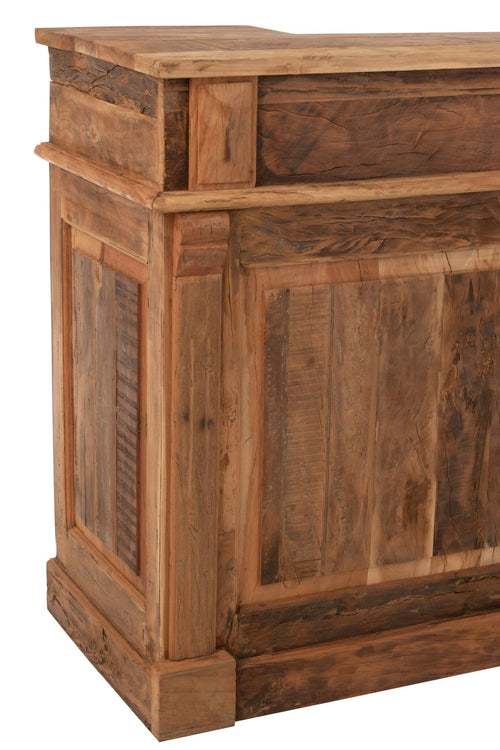 J-Line barkast 2 Lades - gerecycleerd hout - naturel