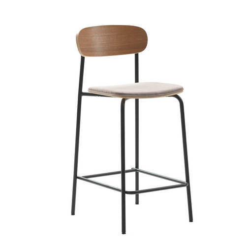 Calicosy - ADRIANA Set van 2 krukken - Grijs - 48x42x66 cm