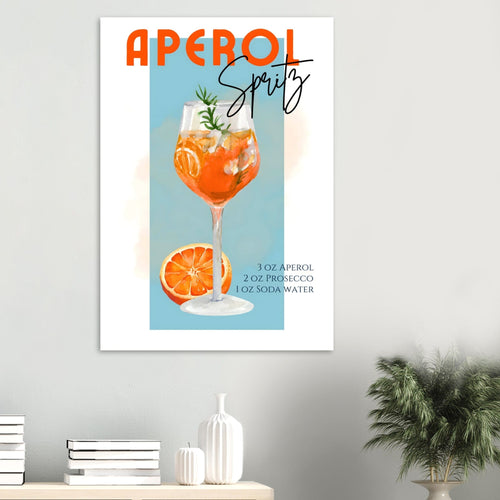 Artfulprints  Aperol Spritz - Blue   poster 70x100 cm - vtwonen shop