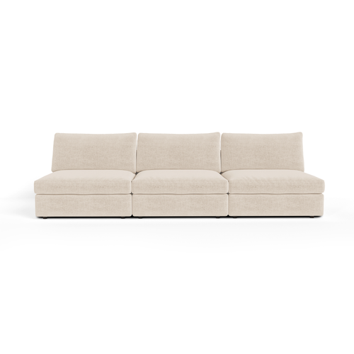 Sia Home - Modulaire bank NEST - Zacht aanvoelende geweven stof - Beige - 279cm
