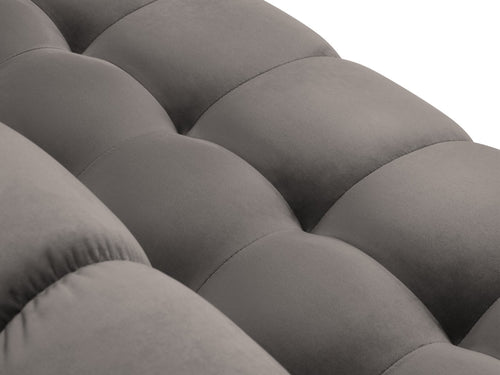 Cosmopolitan Design linker hoekbank Bali 5-zits, flueel, lichtgrijs - 185x293x75cm