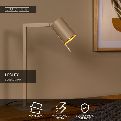 Lucide bureaulamp LESLEY - 1xGU10 - Taupe