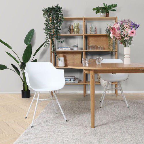 Nolon Noa-Puk Eetkamerstoelen Set van 2 - Wit - Wit Onderstel