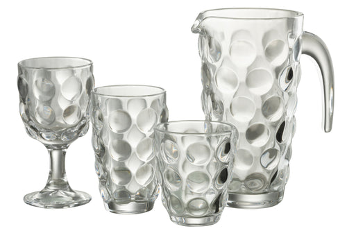 J-Line karaf Bubble karaf - glas - transparant