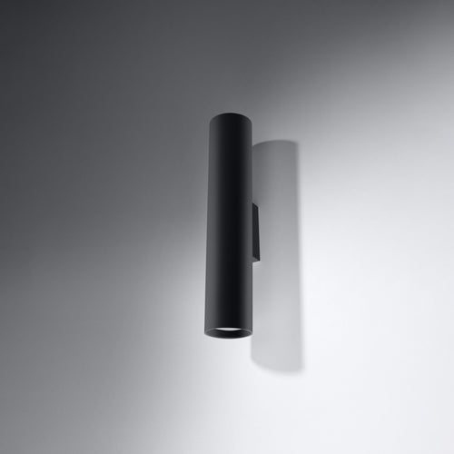 Sollux Lighting Wandlamp LAGOS 2 zwart - 6x8x30cm