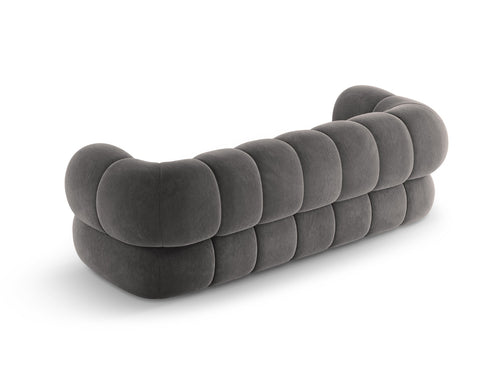 Cosmopolitan Design Bank Koge 3-zits, flueel grijs - 95x210x70cm