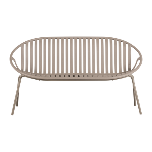 WOOOD bank 2-zits Bruce - Polypropeen/Metaal - Zand - 74x131x74