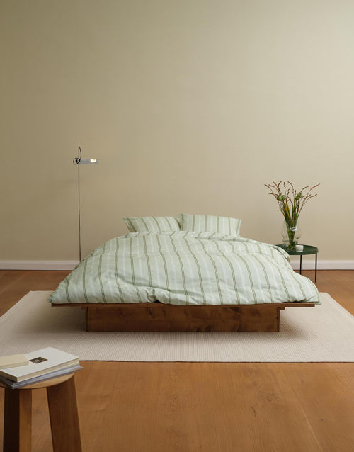 Marc O'Polo Olin dekbedovertrek - Eenpersoons – 140x200/220 cm - Calm sage