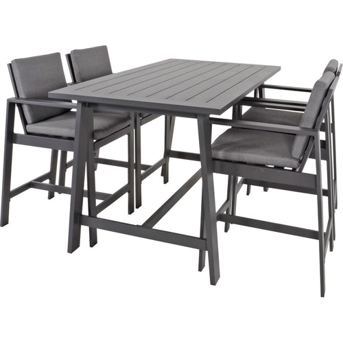 Lesli Living bistrostoel Malibu - grijs - 63x72x111cm - set van 2