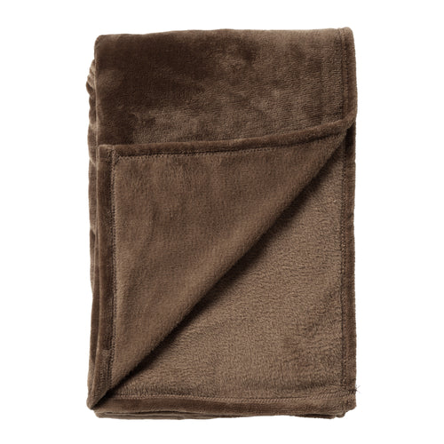 BILLY - plaid 150x200 cm - flannel fleece - gerecycled - Chocolate Martini - bruin