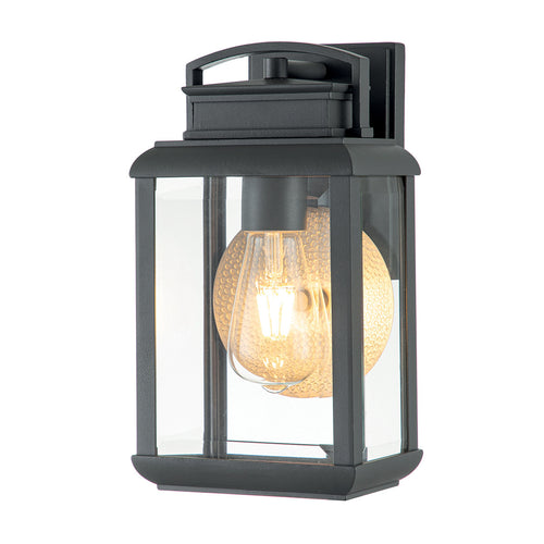 Elstead Quoizel Byron Outdoor Wandlantaarn Grafiet met Pewter Reflector, IP44