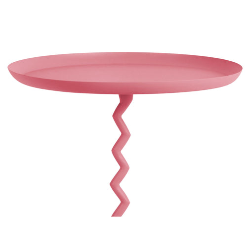 Leitmotiv bijzettafel Zig Zag - roze - Ø44cm