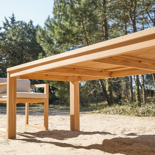 Tikamoon Tuintafel in massief teak 6-8 pers - Naturel