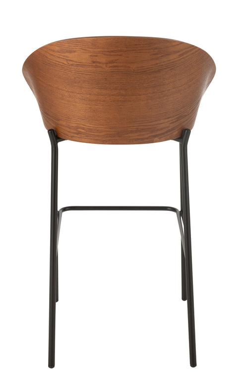 J-Line barstoel Lone - multiplex/metaal - bruin/beige