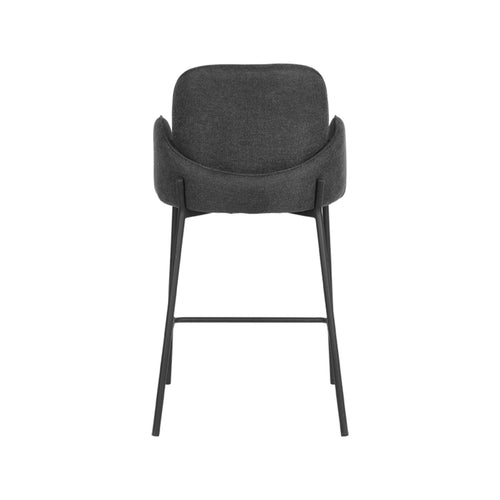 LABEL51 Barkruk Jari - Antraciet Stof - Zithoogte 65cm - Set van 2 - vtwonen shop