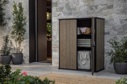 H&j - Tuinkast Houten Tuin Berging -cabanon - 77 X 54,5 X 179 Cm - Bruin - Kastanjebruin H&j - Tuinkast Houten Tuin Berging -cabanon - 77 X 54,5 X 179 Cm - Bruin - Kastanjebruin