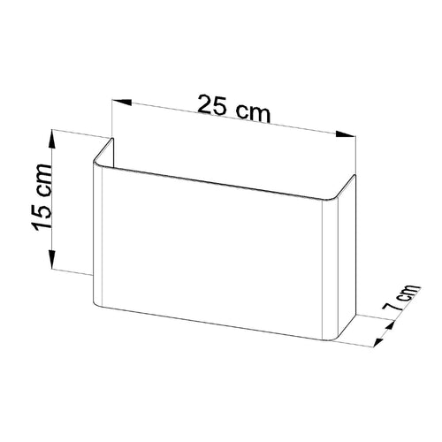 Sollux Lighting Wandlamp COPERTURA - 25x7x15cm