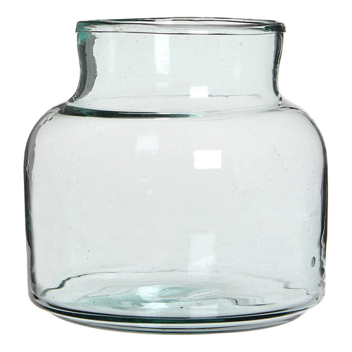 Mica Decorations Vienne Vaas - H20 x Ø21 cm - Gerecycled Glas - Transparant