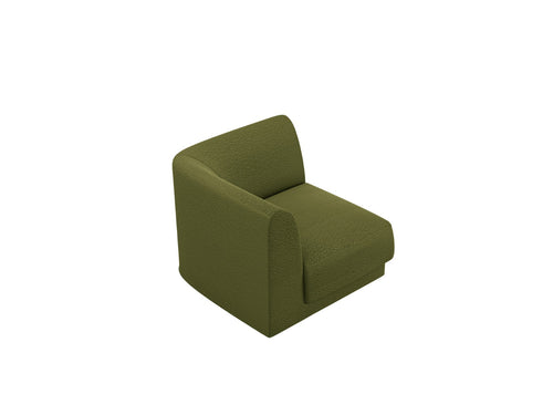 Micadoni Hoekmodule Miley boucle donker olijfgroen - 90x90x70cm